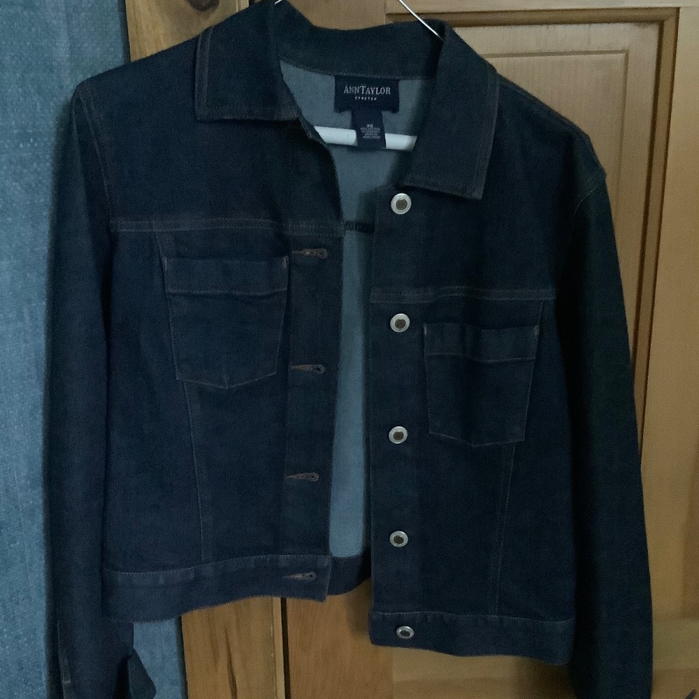 Ann Taylor Dark Wash Denim Jacket XS